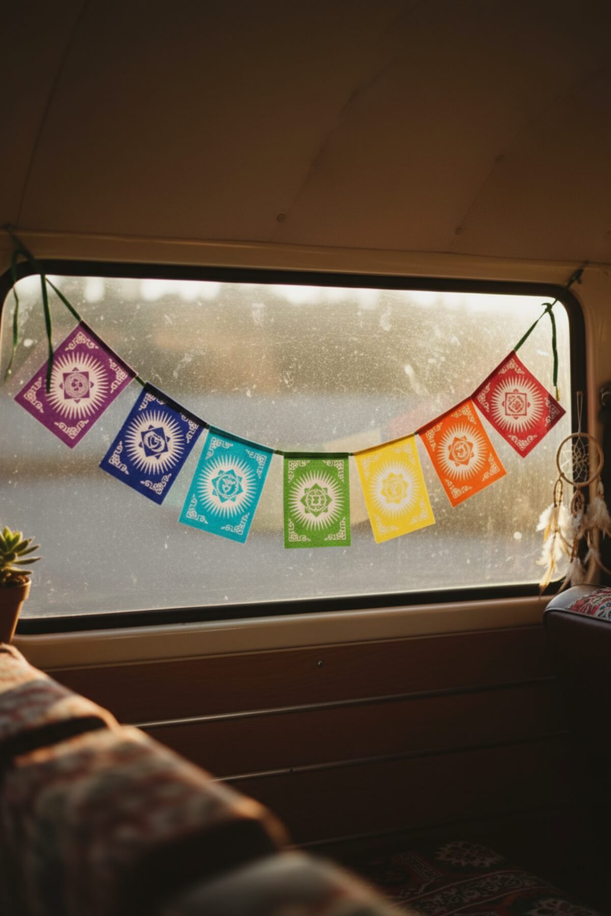 Surya Mini Tibetan Prayer Flags - perfect for a van