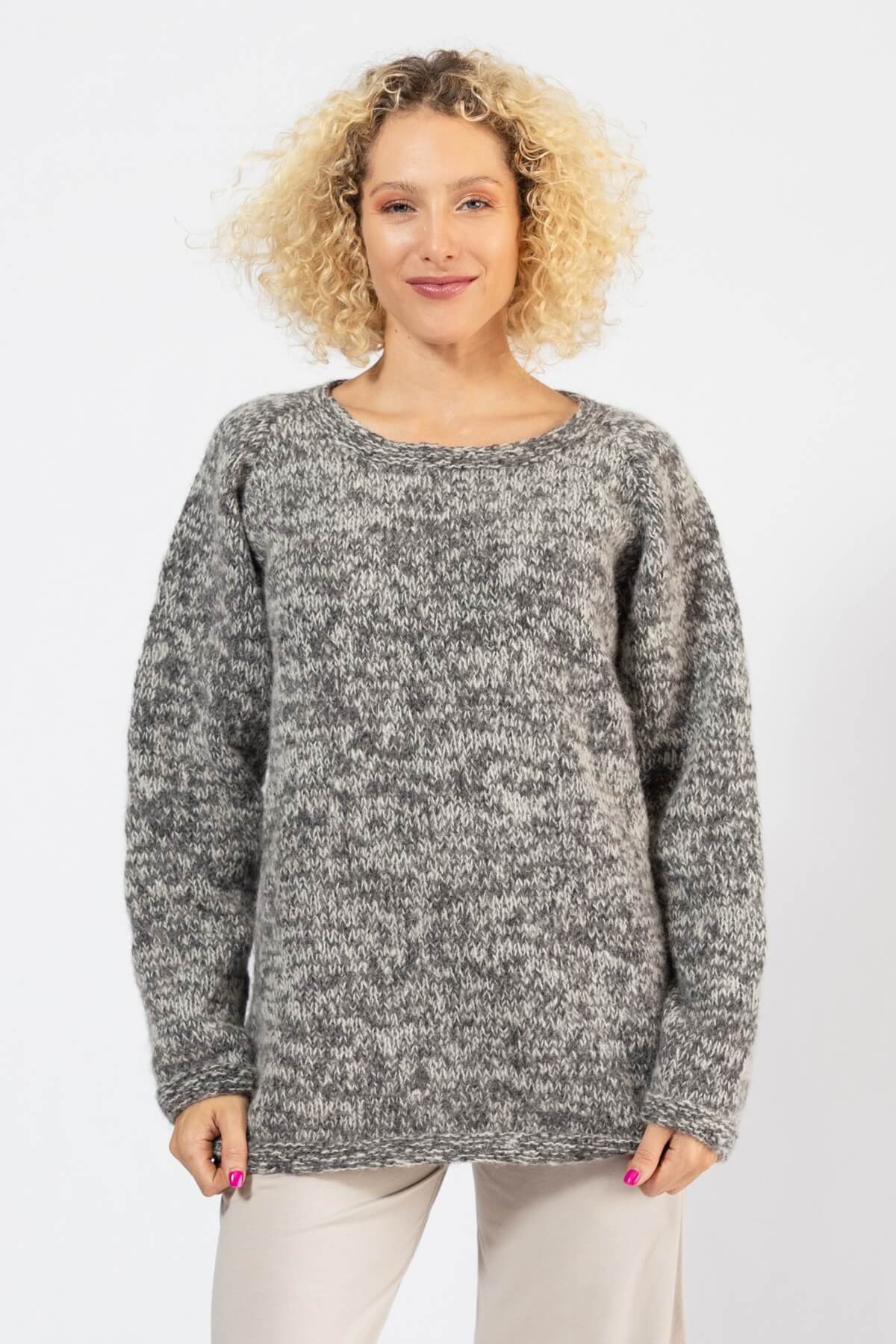 Surya Oversized Wool Jumpers for Women - charcoal