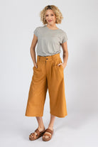 Surya Organic Denim Capri Pants - Mustard