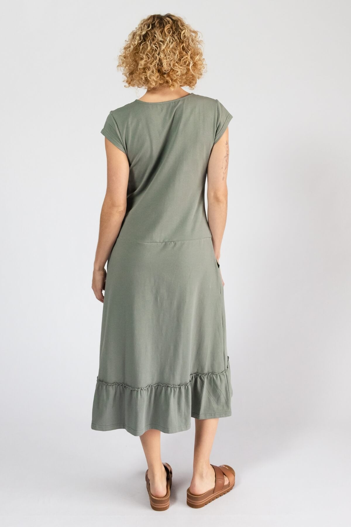 Surya Ethical Organic Cotton Midi Dresses - rear view