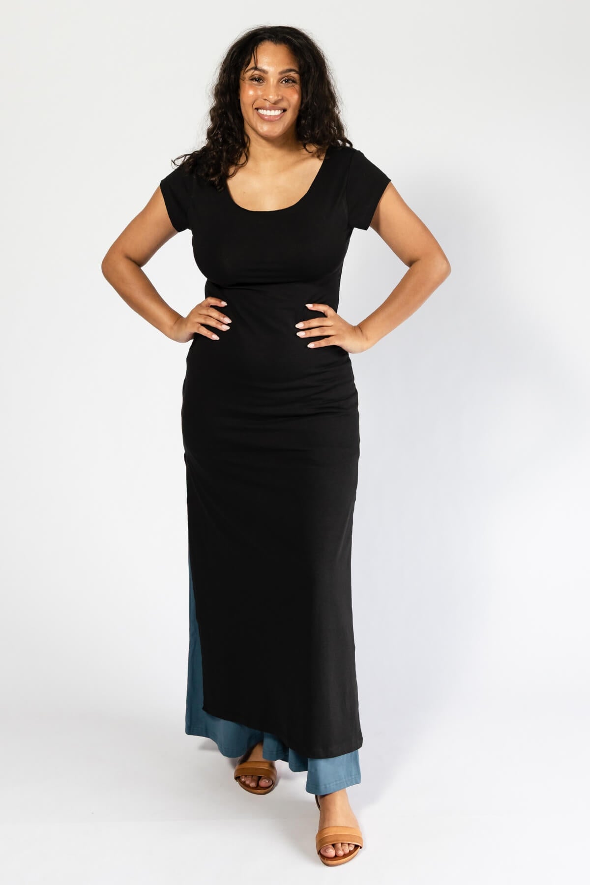 Surya Organic Cotton Dress for Women - Black