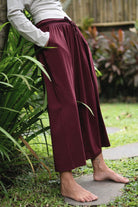 Organic Cotton Palazzo Pants for Women - with two hip pockets