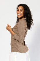 Surya Organic Cotton Jacquard Tops for Women - left side view