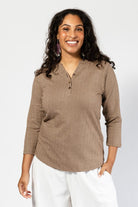 Surya Organic Cotton Jacquard Top - Herringbone weave top