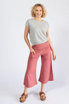 Surya Organic Cotton Cropped Freedom Pants - Sundae Pink COlour