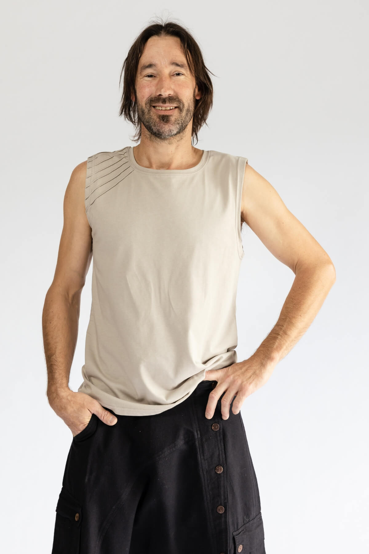 Surya Organic Cotton Singlet Tops for Men - made in Nepal