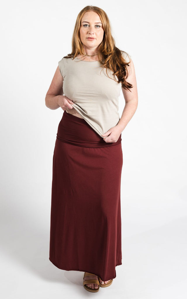 Surya Australia Ethical Organic Cotton Skirt made in Nepal - Berry