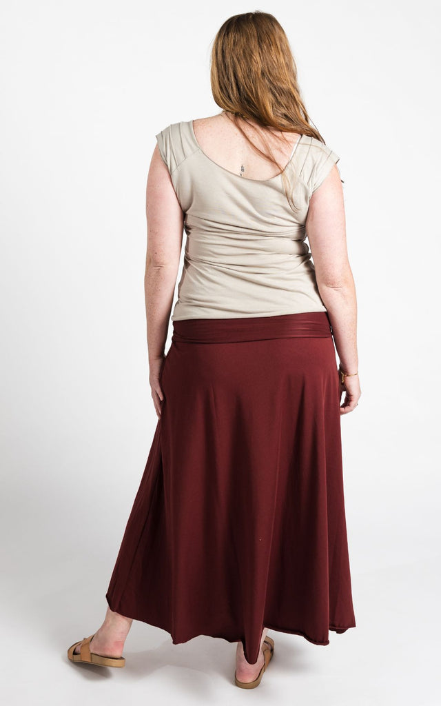 Surya Australia Ethical Organic Cotton Skirt made in Nepal - Berry