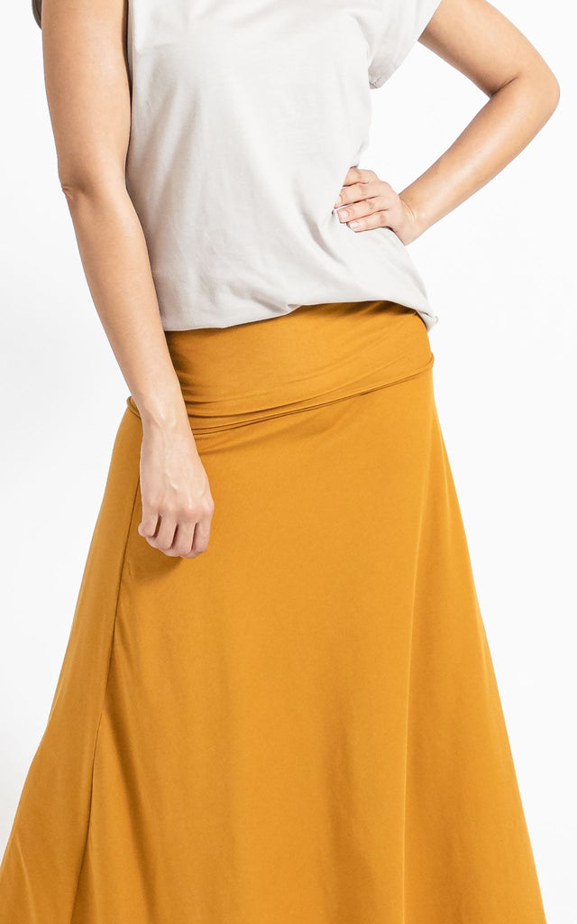 Surya Australia Ethical Organic Cotton Skirt made in Nepal - Tumeric