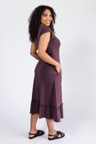 Surya Organic Cotton Midi Dress for Women - with two hip pockets