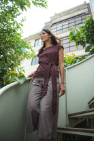 Surya Organic Cotton Cropped Pants - on location in Nepal
