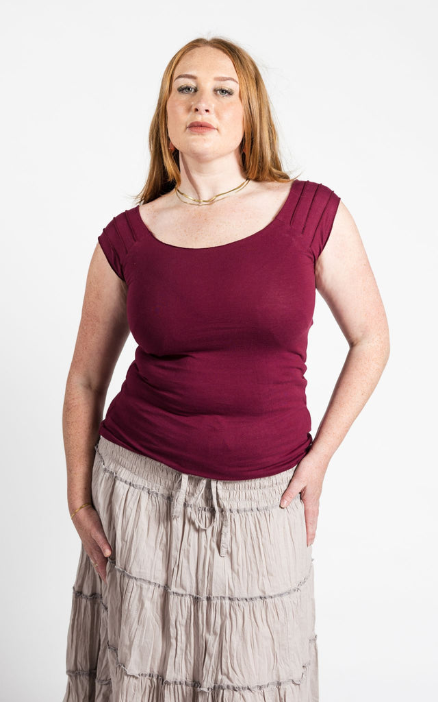 Surya Australia Organic Cotton 'Priya' Top made in Nepal - Berry