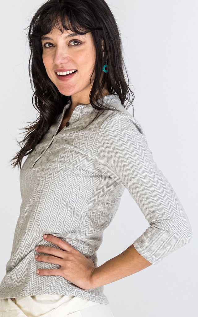 Surya Australia Clementine Organic Cotton 'Clementine' Top made in Nepal - Oatmeal