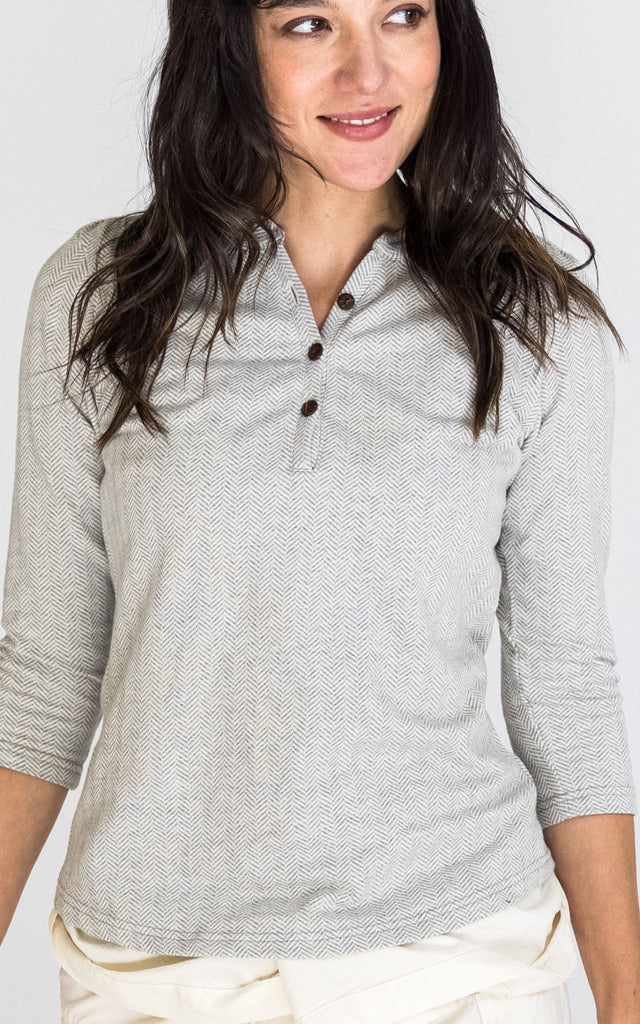 Surya Australia Clementine Organic Cotton 'Clementine' Top made in Nepal - Oatmeal