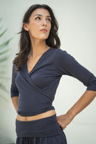 Surya Ethical Organic Wrap Top - on location in Nepal