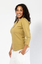 Surya Ethical Organic Jacquard Top for Women - left side view