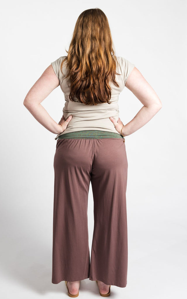 Surya Australia Organic Cotton 'Mantra' Pants made in Nepal - Dusty Mauve