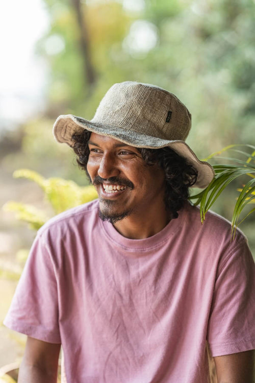Hemp Hat with Wide Brim for Men Ethically made in Nepal – Surya