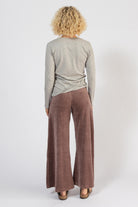 Organic Velvet Palazzo Pants for Women  - rear view