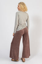 Organic Velvet Palazzo Pants for Women  - rear view