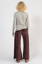 Organic Velvet Palazzo Pants - rear view