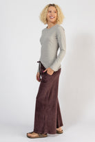 Organic Velvet Palazzo Pants - with two hip pockets