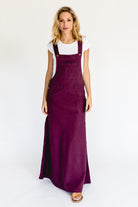 Surya Overall Maxi Dress made in Nepal - Wine colour