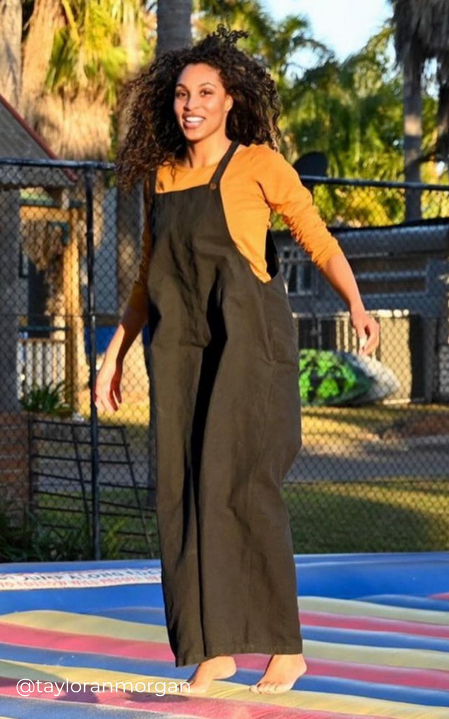 Surya Australia Ethical Cotton 'Juanita' Overalls made in Nepal - Black