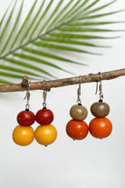 Surya Polymer Clay Jewellery from Nepal - double drop earrings