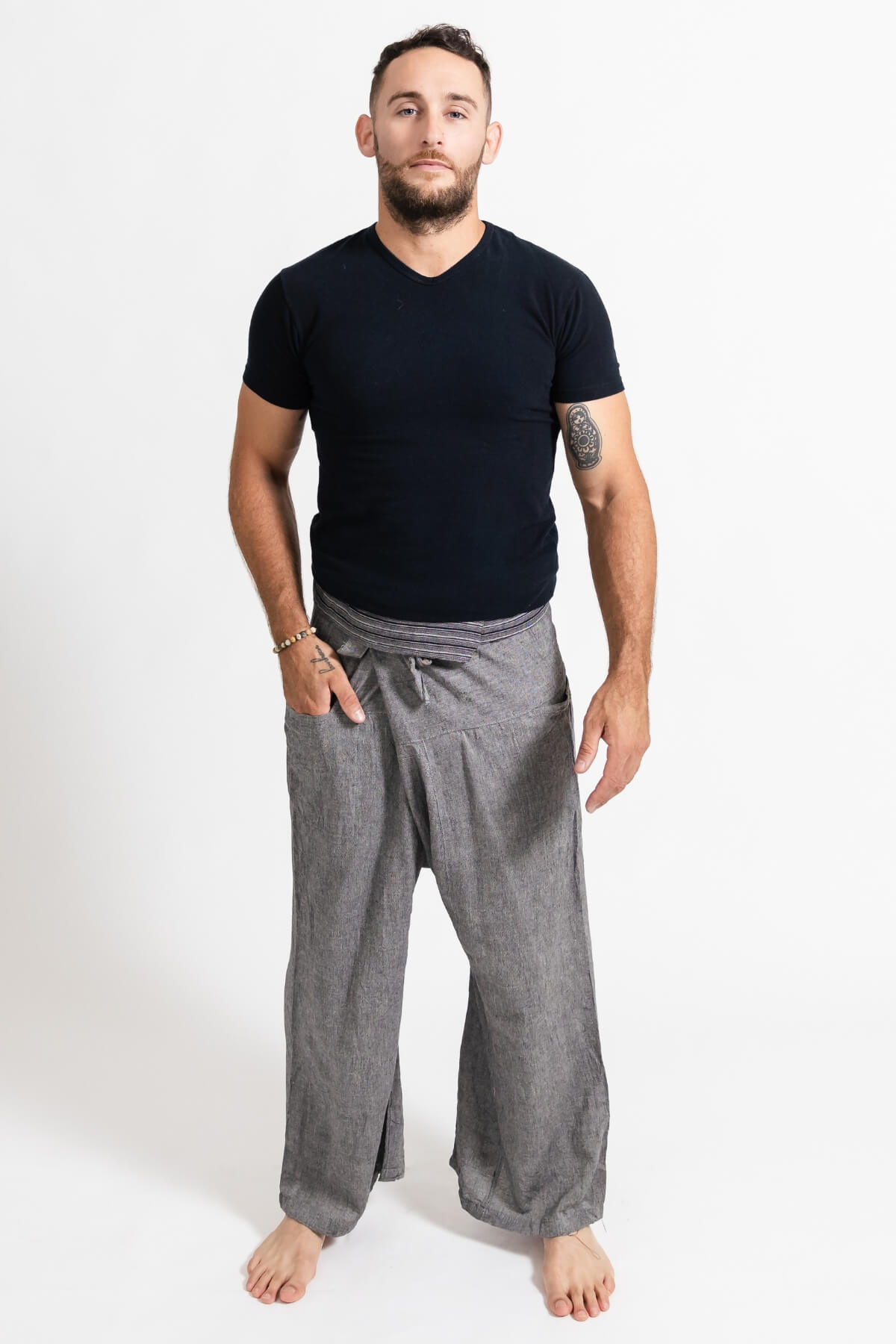 Surya Cotton Thai Fisherman Pants for Men - with pockets!