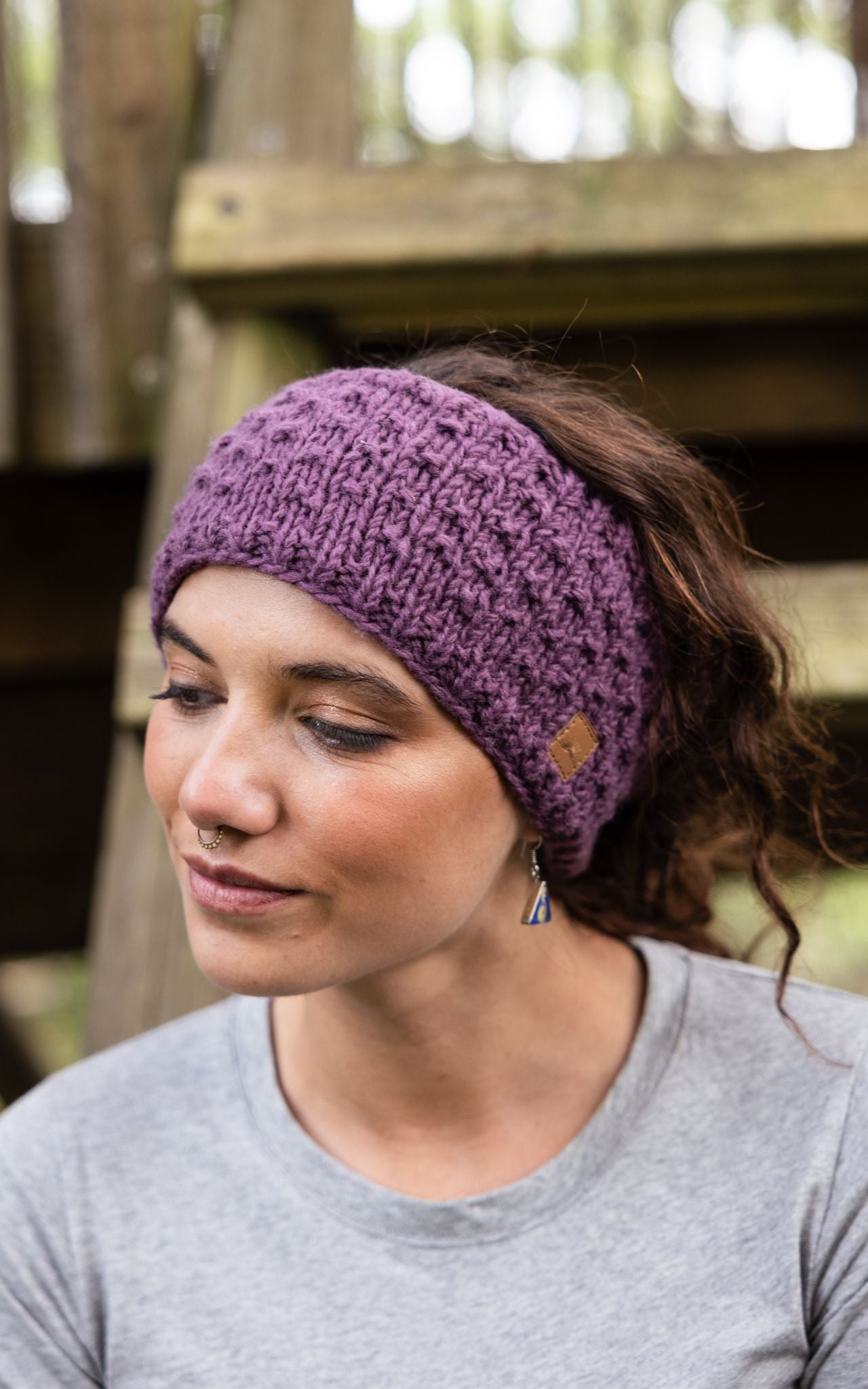 Surya Australia Ethical Wool Headbands from Nepal - Purple