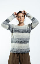 Surya Australia Ethical Wool Jumper made in Nepal - Striped