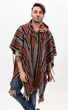 Surya Thick, Heavy Cotton Festival Poncho made in Nepal - Red