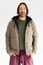 Surya Wool Jacket with Hood for Men - with two pockets