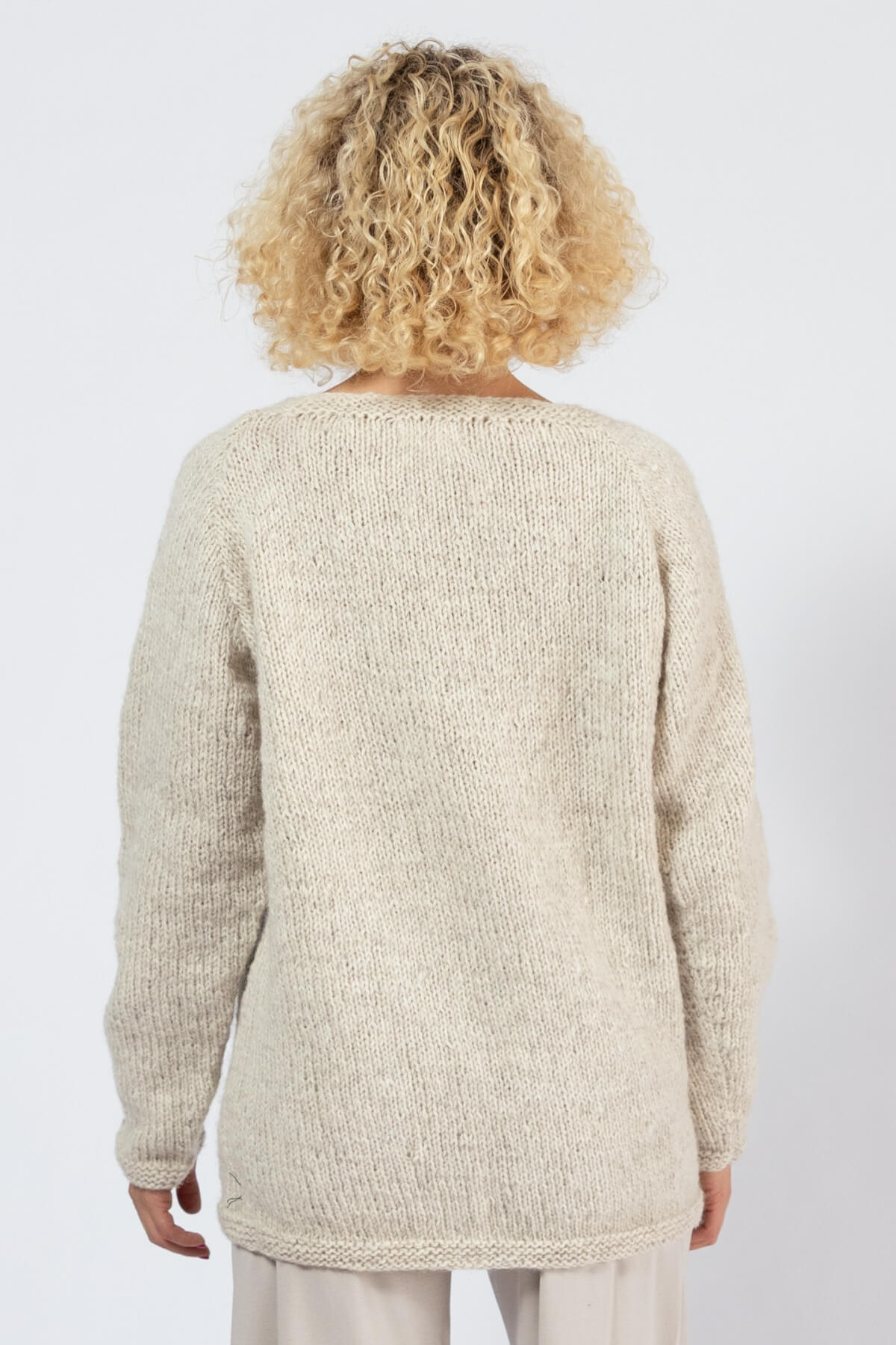 Oversized Wool Jumpers for Women - rear view