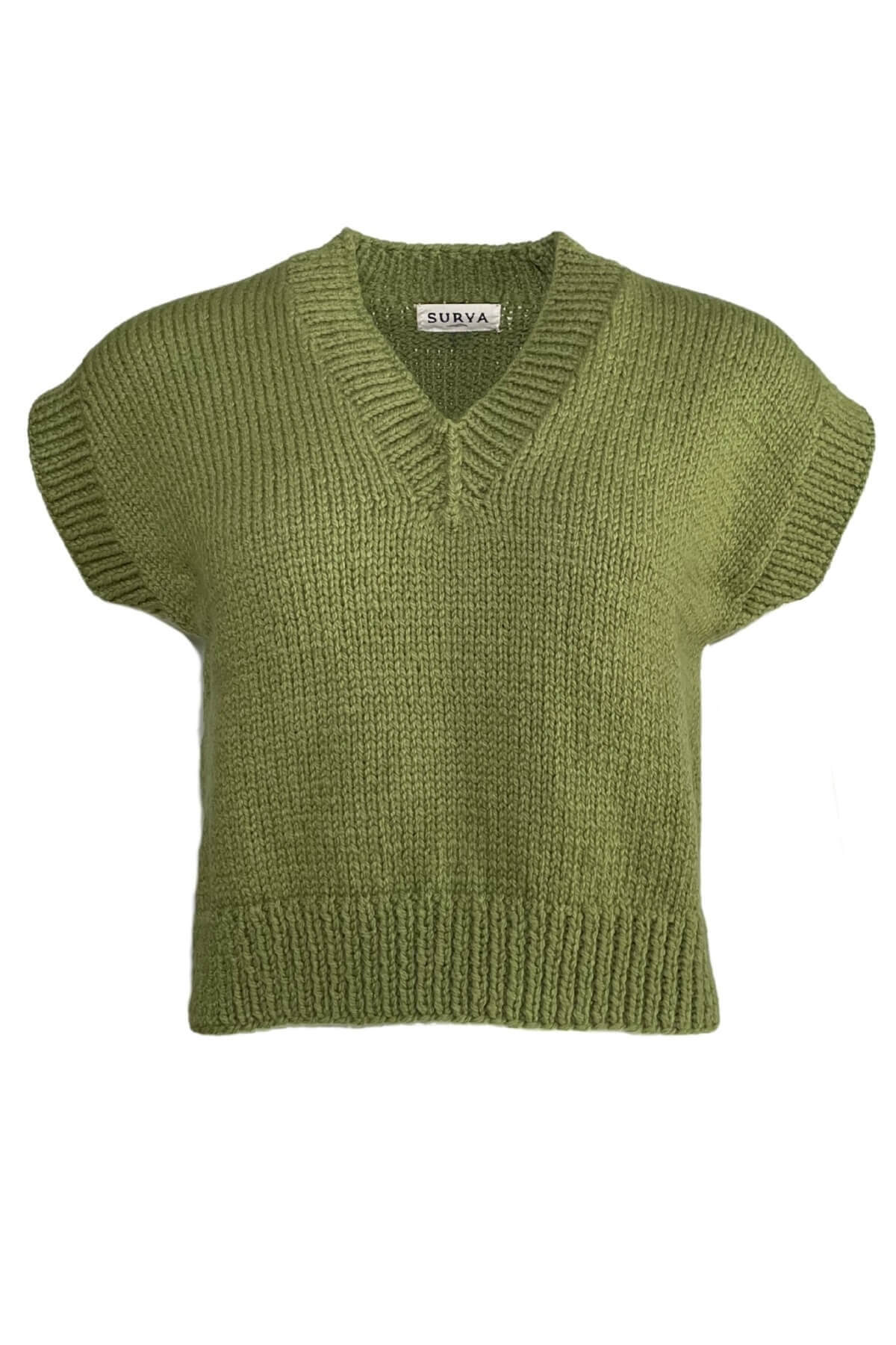 Cropped Merino Wool Vests for Women - vest product shape