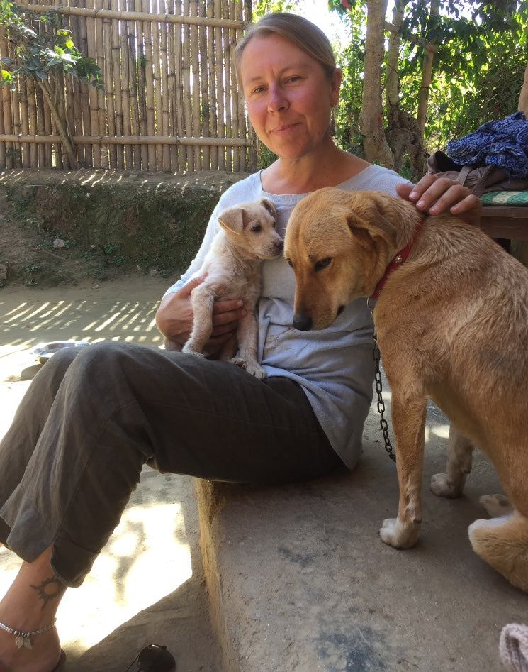 Surya in kathmandu with street dogs