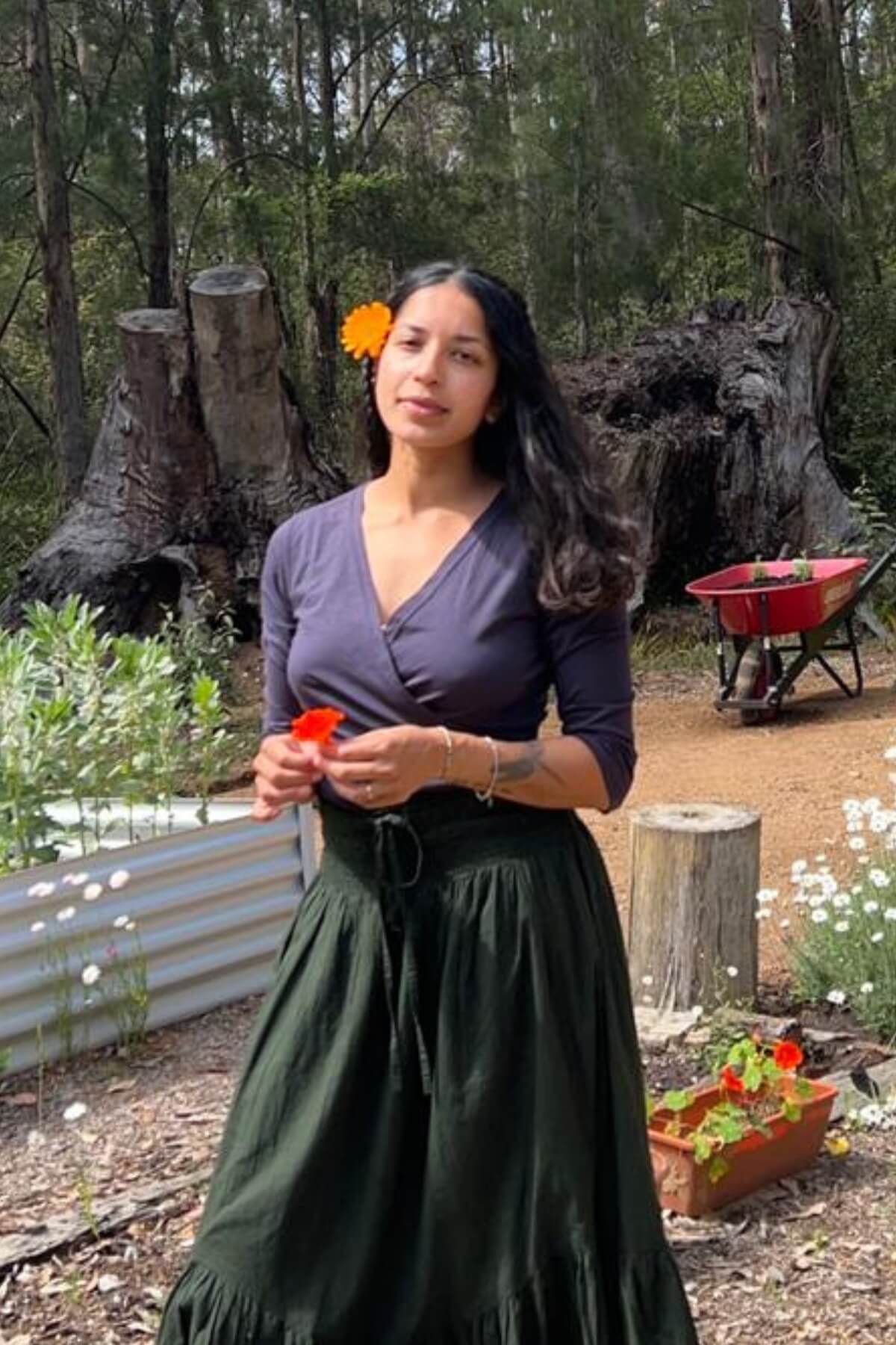 Surya Organic Cotton Wrap Top for Women