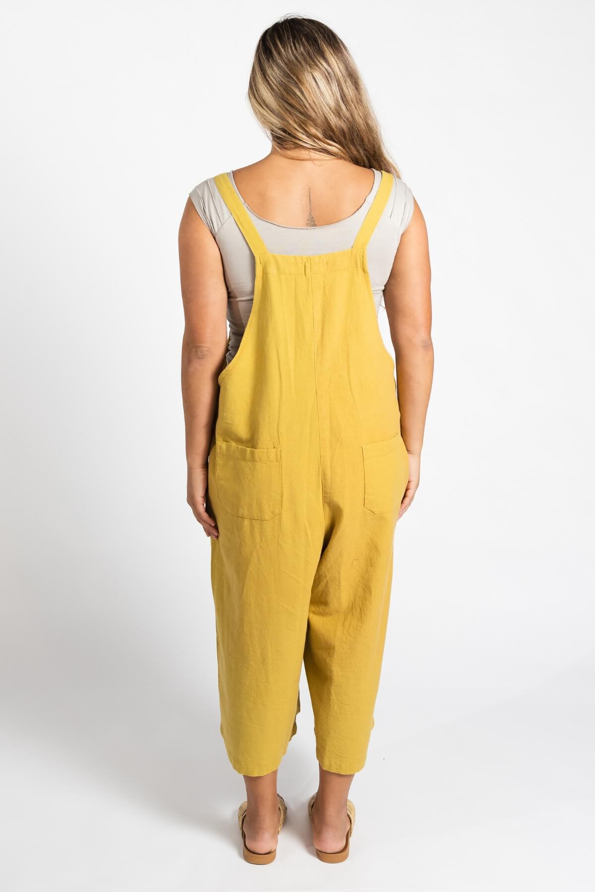 Surya Ethical Cotton Baggy Overalls for Women - rear view