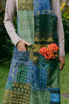 Surya Cotton Patch Pinafore for Women - with two deep pockets