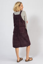 Surya Corduroy Pinafore Dress for Women - rear view
