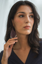 Surya Ethical Glass Bead Earrings - Lavender