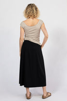 Organic cotton fold over waist skirt - rear view