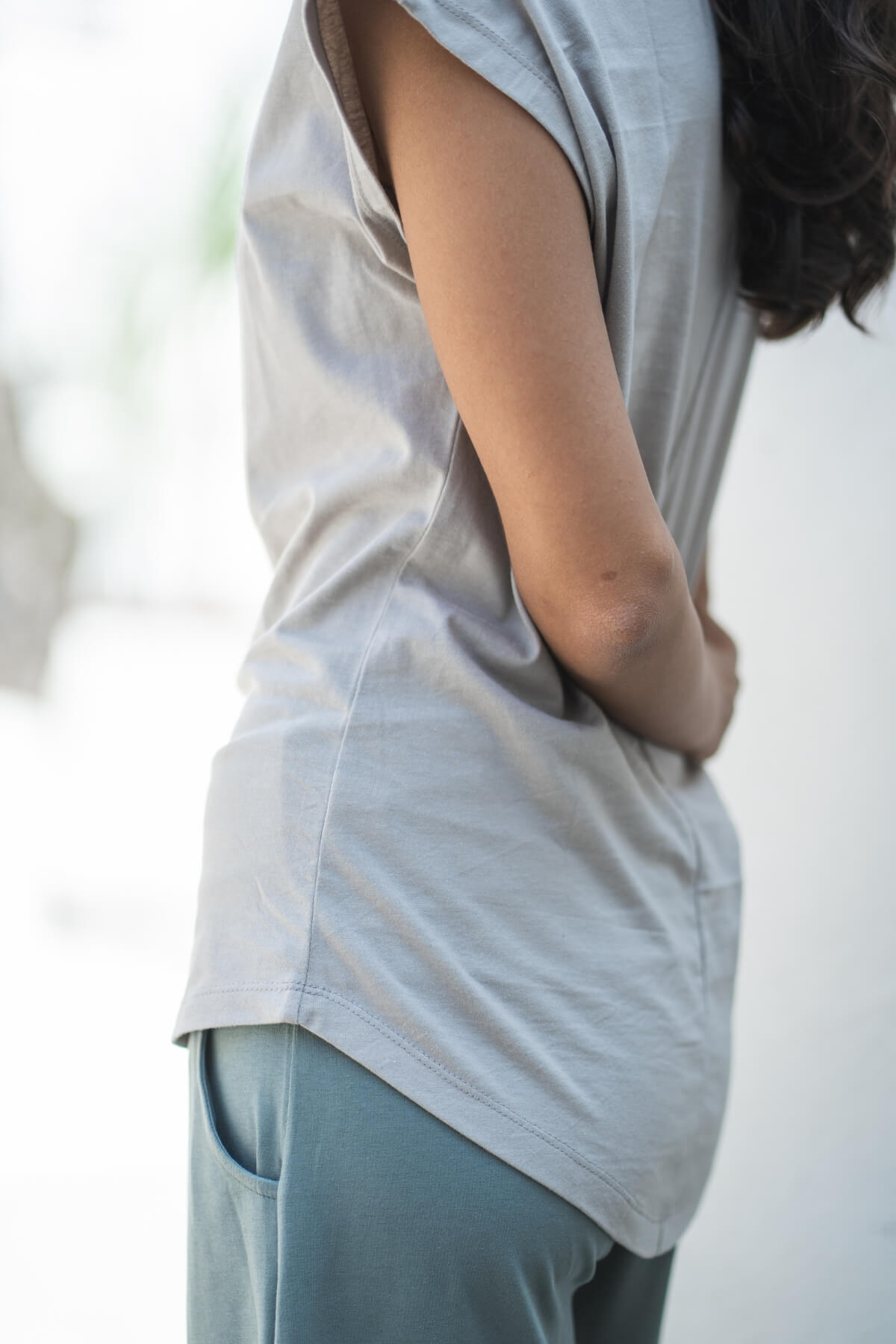 Surya Everyday Basic Organic Cotton Top for Women - longer at rear to tuck in