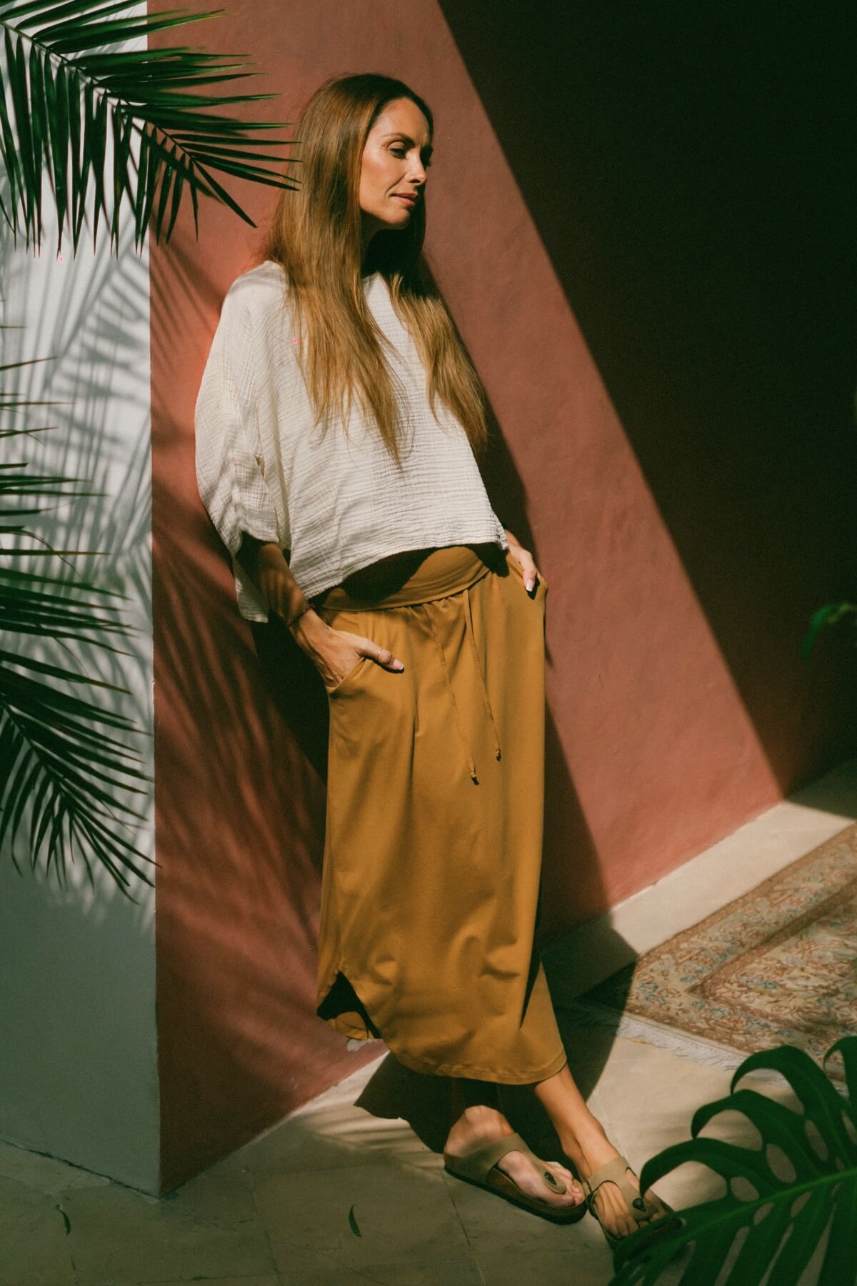 Surya Organic cotton fold over waist skirt - ethically made in Nepal