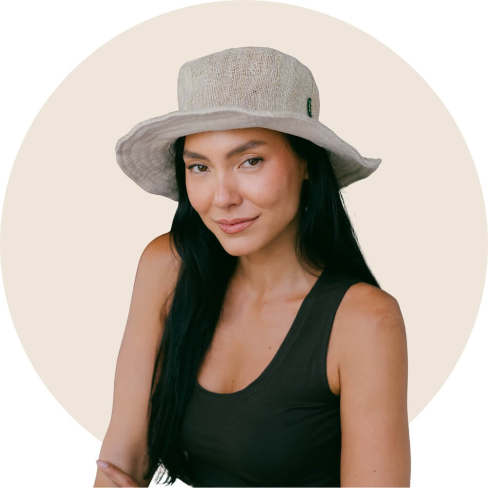 Organic hemp hats for women made in Nepal