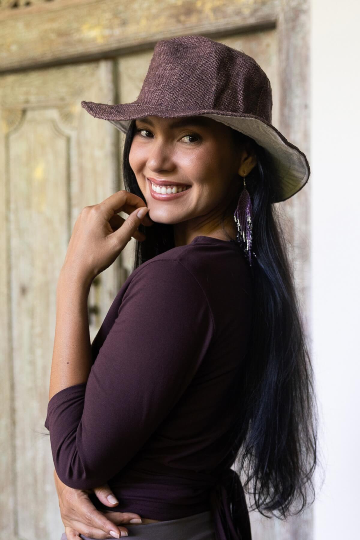 Organic Hemp Hat for women - wide brim hemp hat