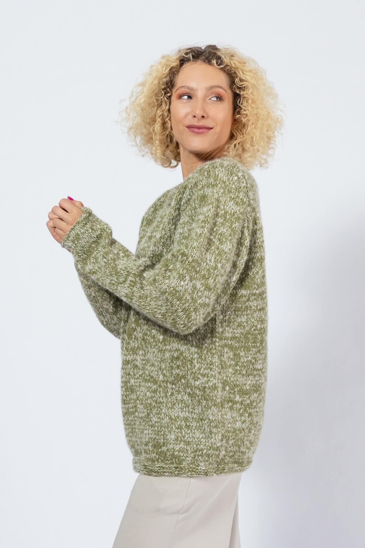 Oversized Wool Sweaters for Women - left side view