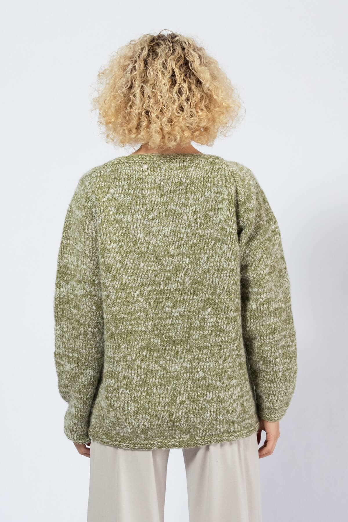 Oversized Wool Sweaters for Women - rear view