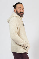 Very warm wool jacket for men made in Nepal - right side view